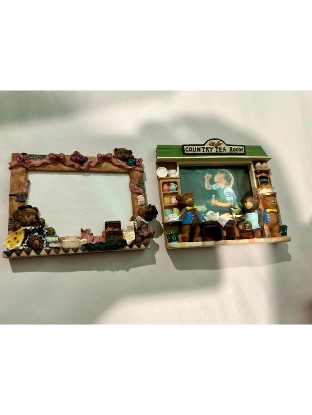 Bear photo frames pictures set of 2